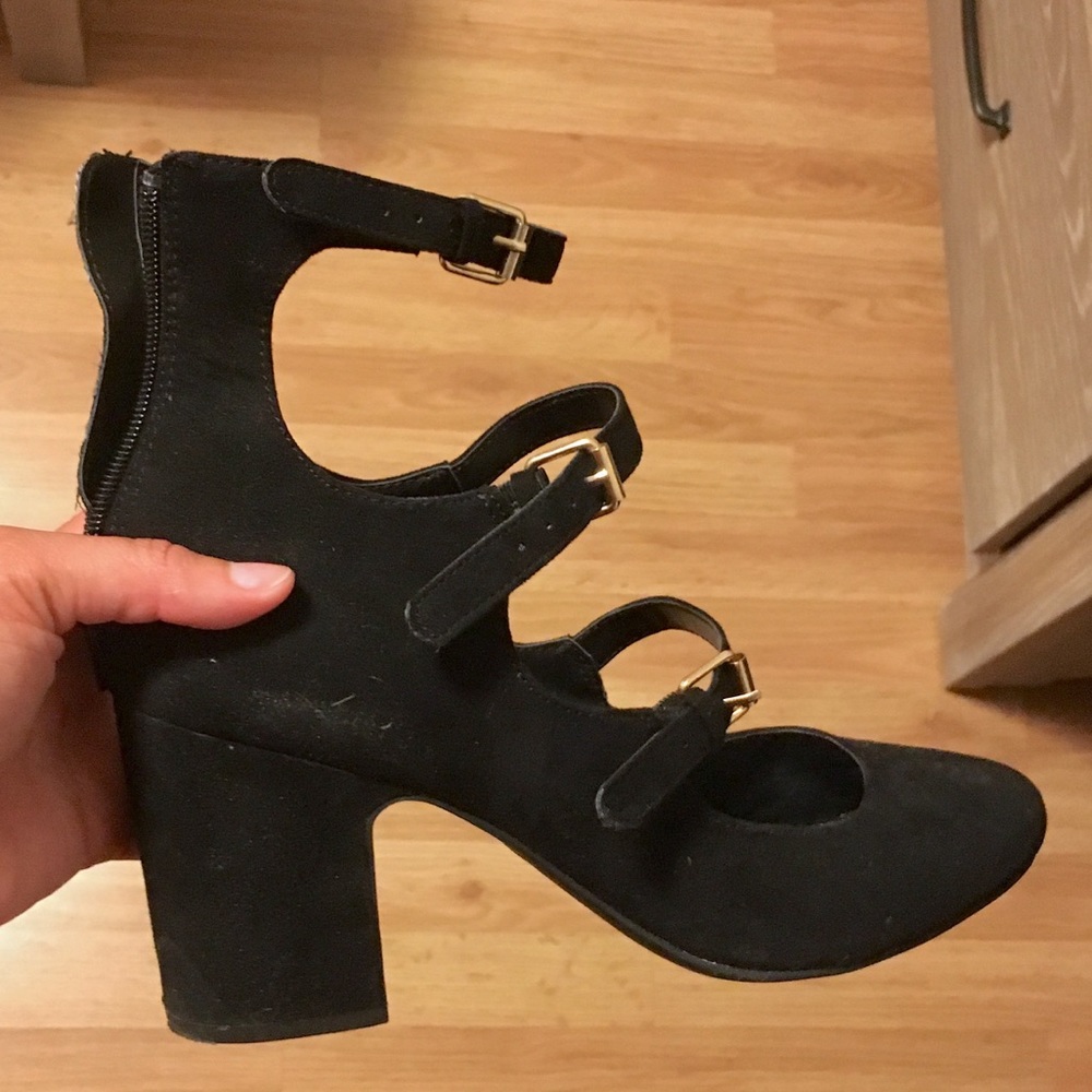 Chunky Black Heels